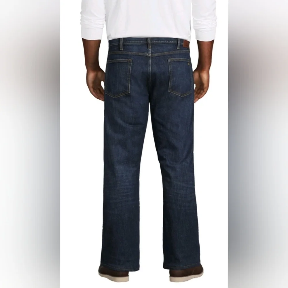 NWT Men's Blake Shelton Lands' End Bootcut Relaxed Fit Jeans 36x35